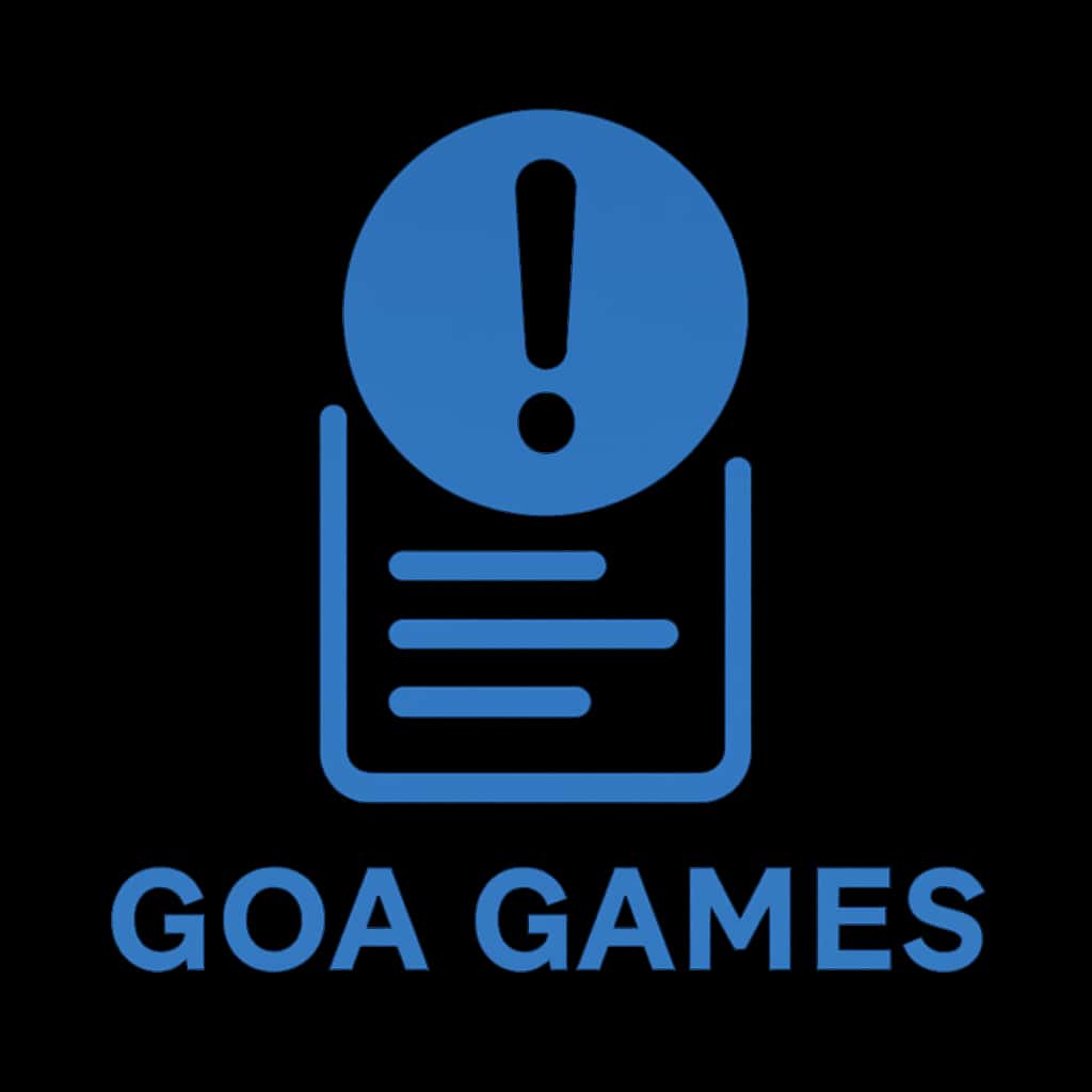 An icon representing a guide to common errors in Goa Games, featuring the text 'Goa Games'.