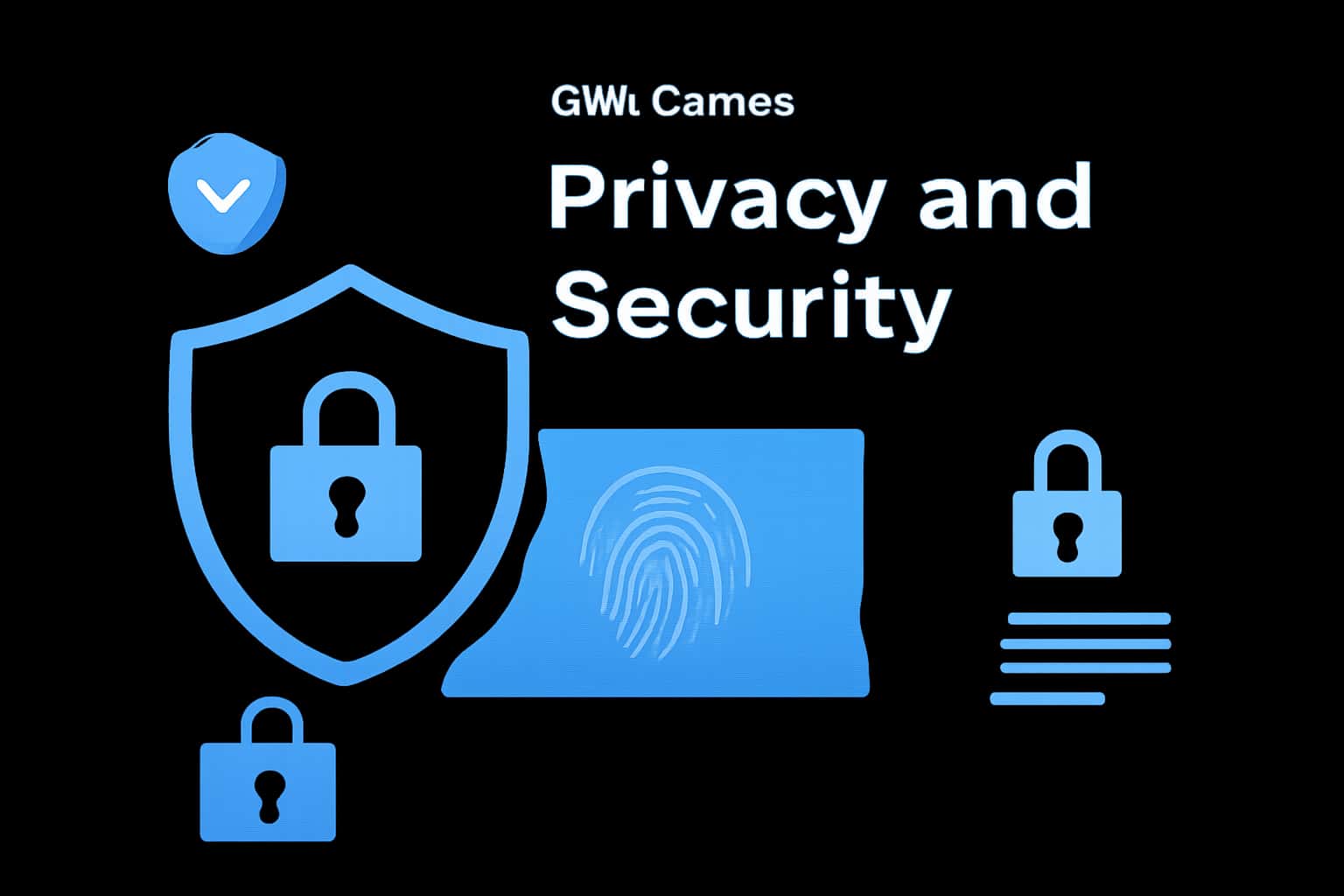 An informative graphical representation illustrating Goa Games Privacy and Security concepts.