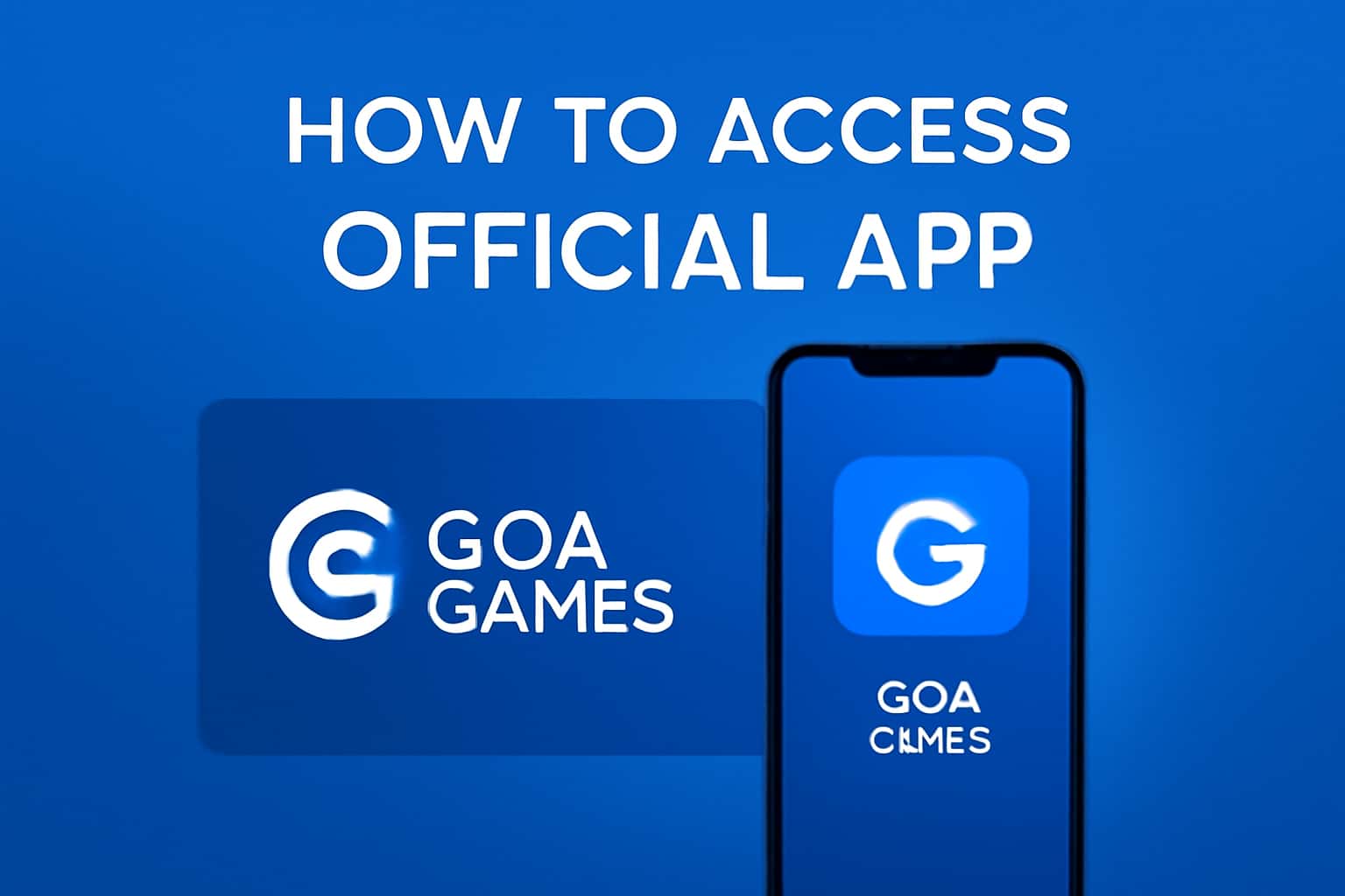 Informational scene about accessing the Goa Games Official App.