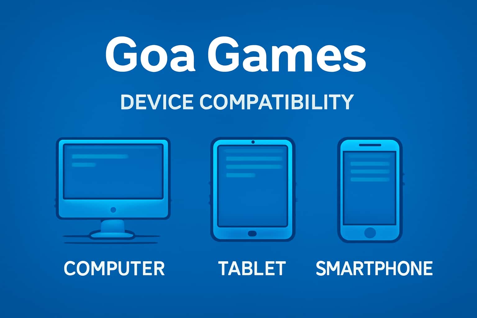 An illustration representing Goa Games Device Compatibility with technological elements.