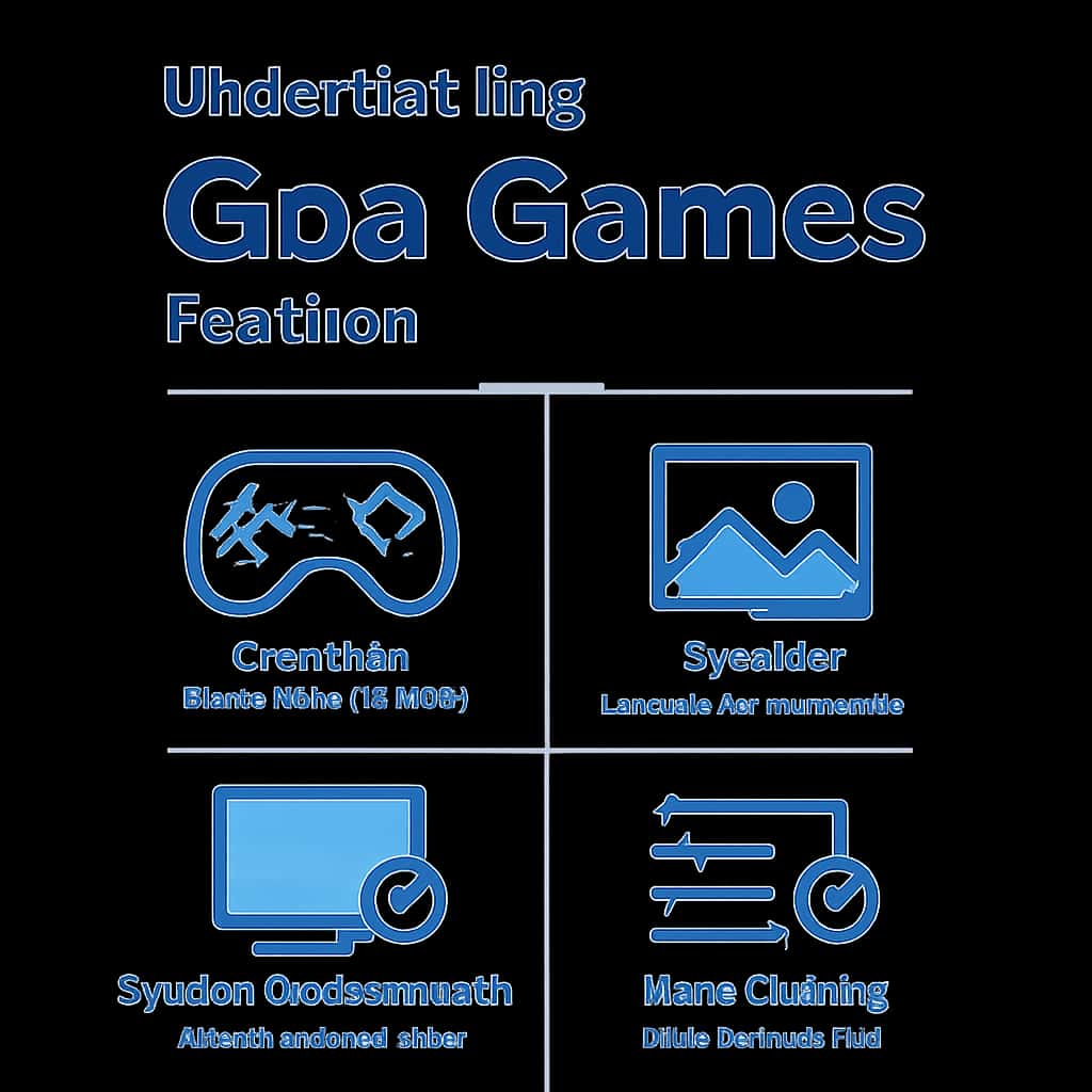 An informative diagram about Goa Games features.