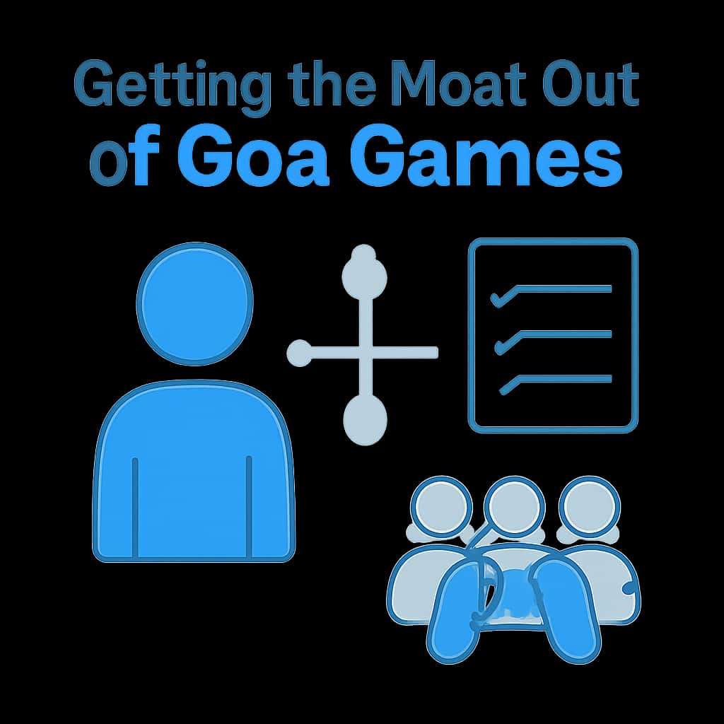 An educational illustration depicting features of Goa Games.