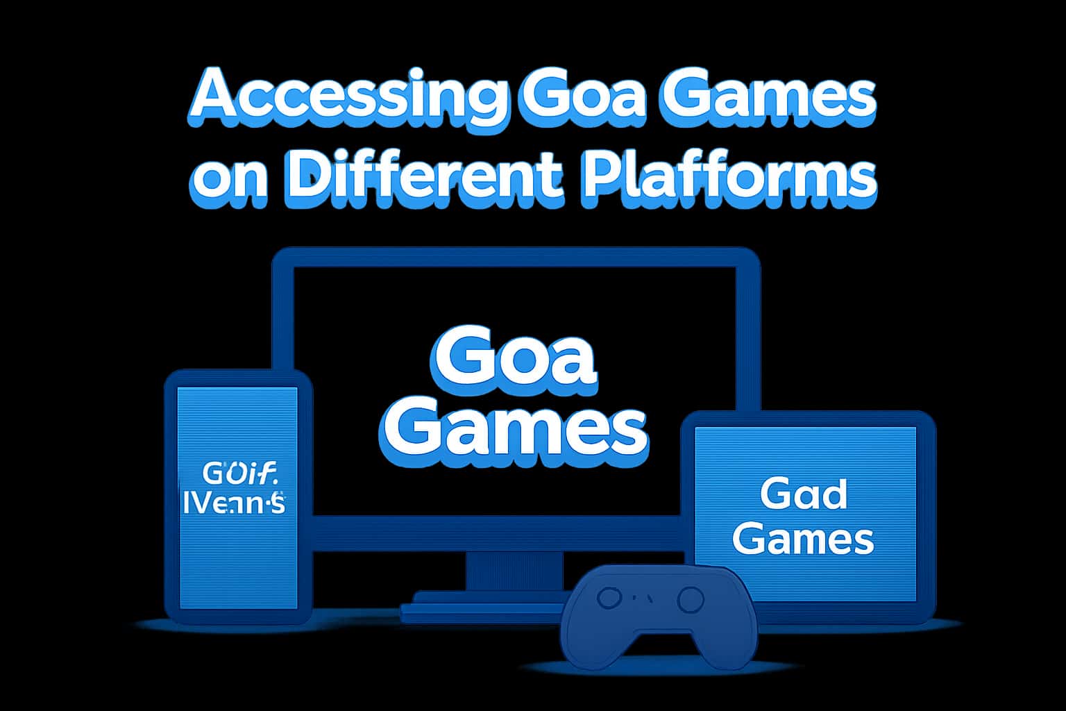 An informational depiction illustrating various platforms used to access Goa Games.