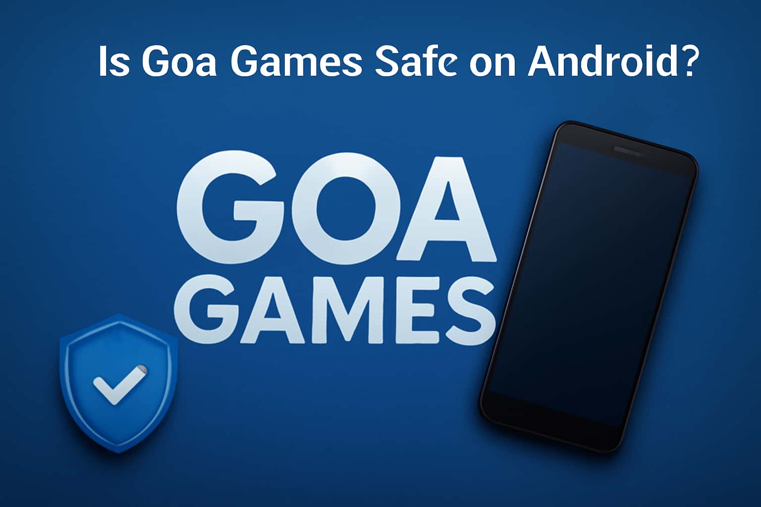 A high-tech representation of gaming security measures for Goa Games on Android.
