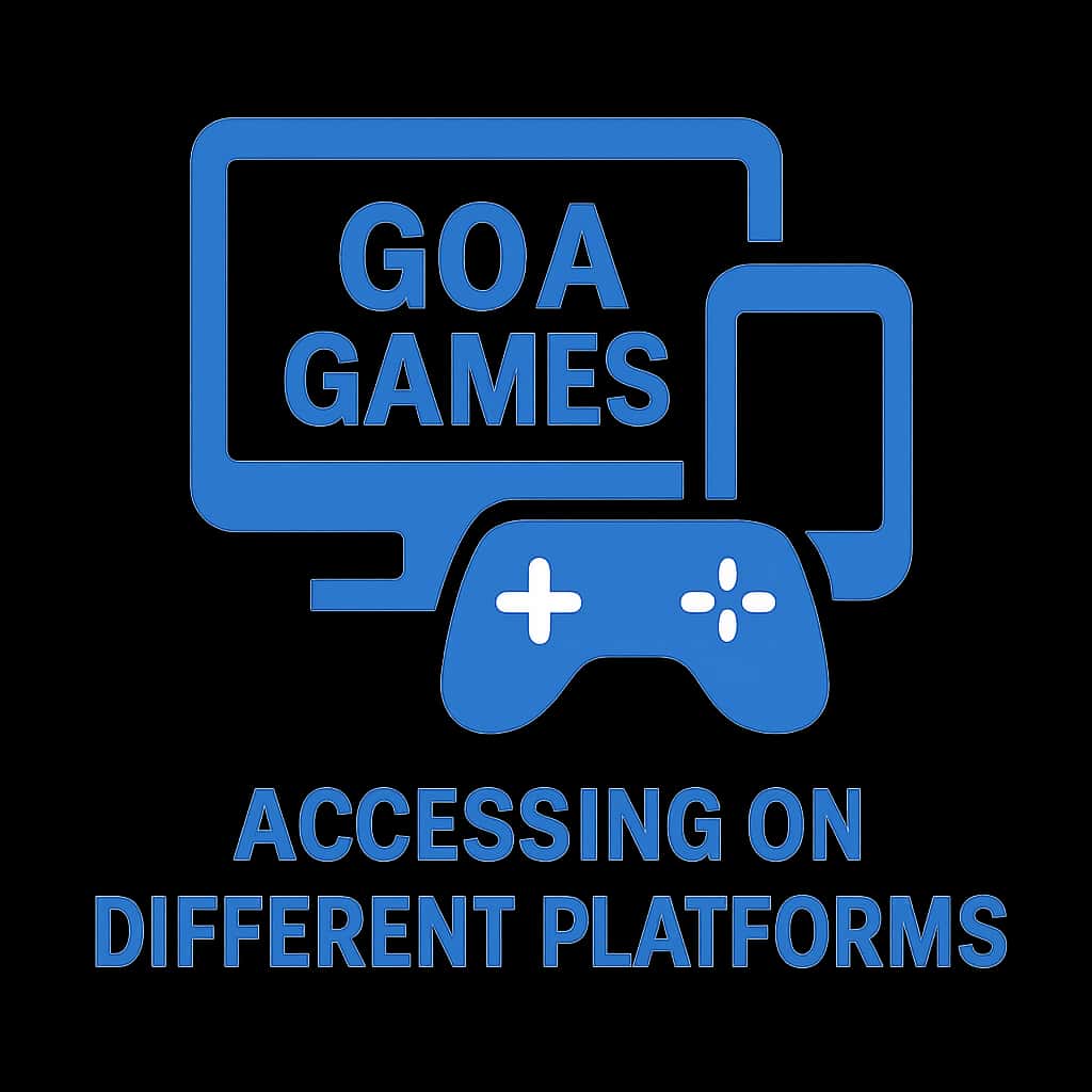 A badge representing access methods for Goa Games.