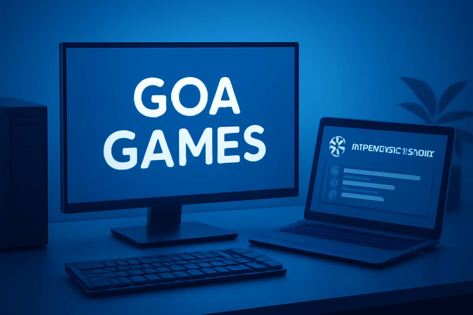 A visual representation of optimizing a device for Goa Games, featuring the text 'Goa Games' prominently.