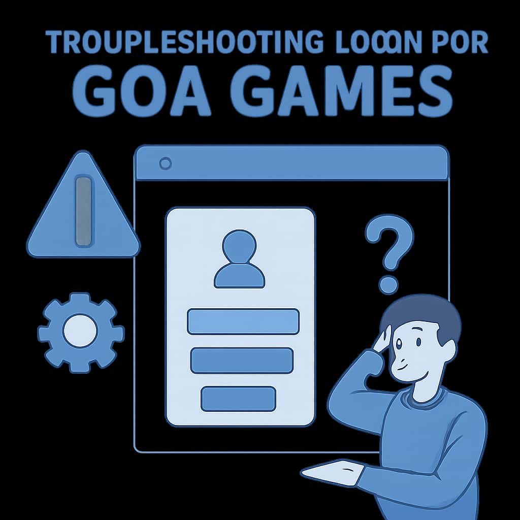 An illustration detailing common login issues faced by Goa Games users.