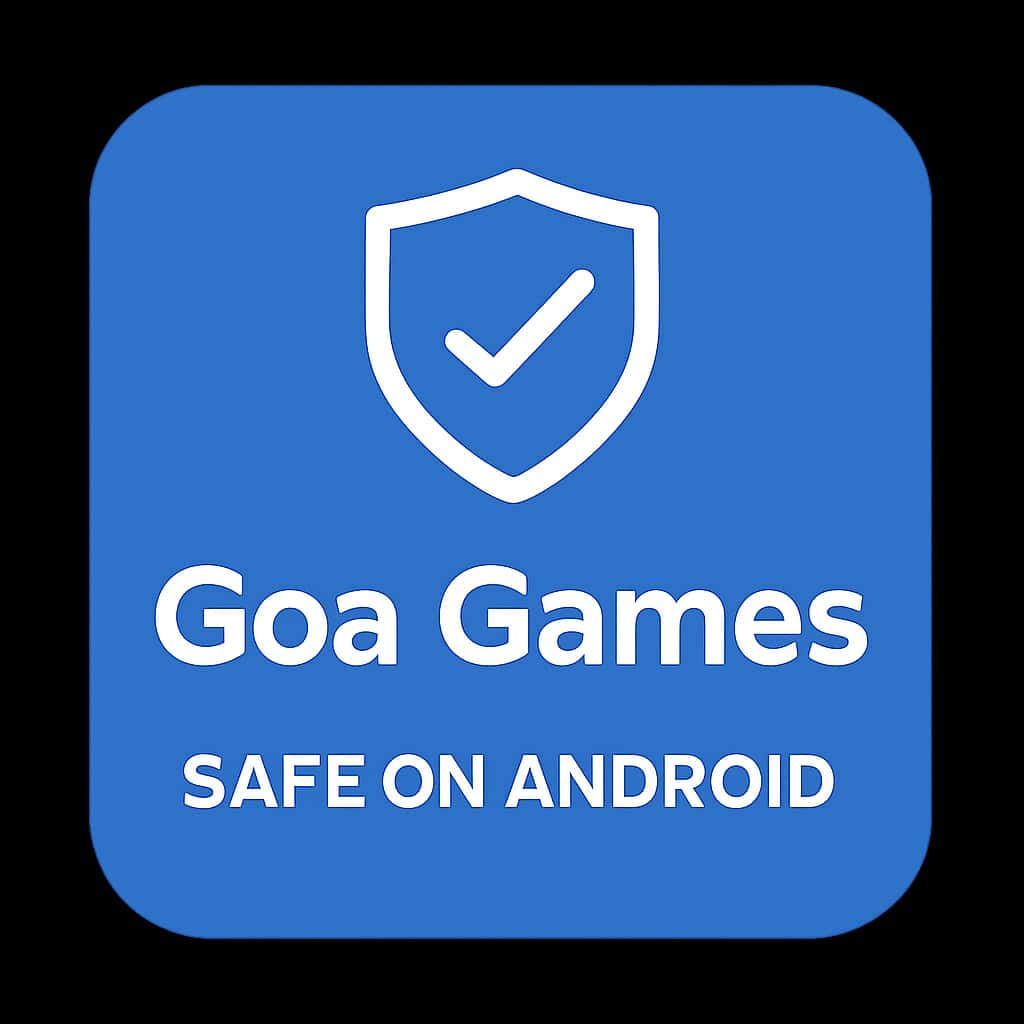 An icon symbolizing the safety of Goa Games on Android.