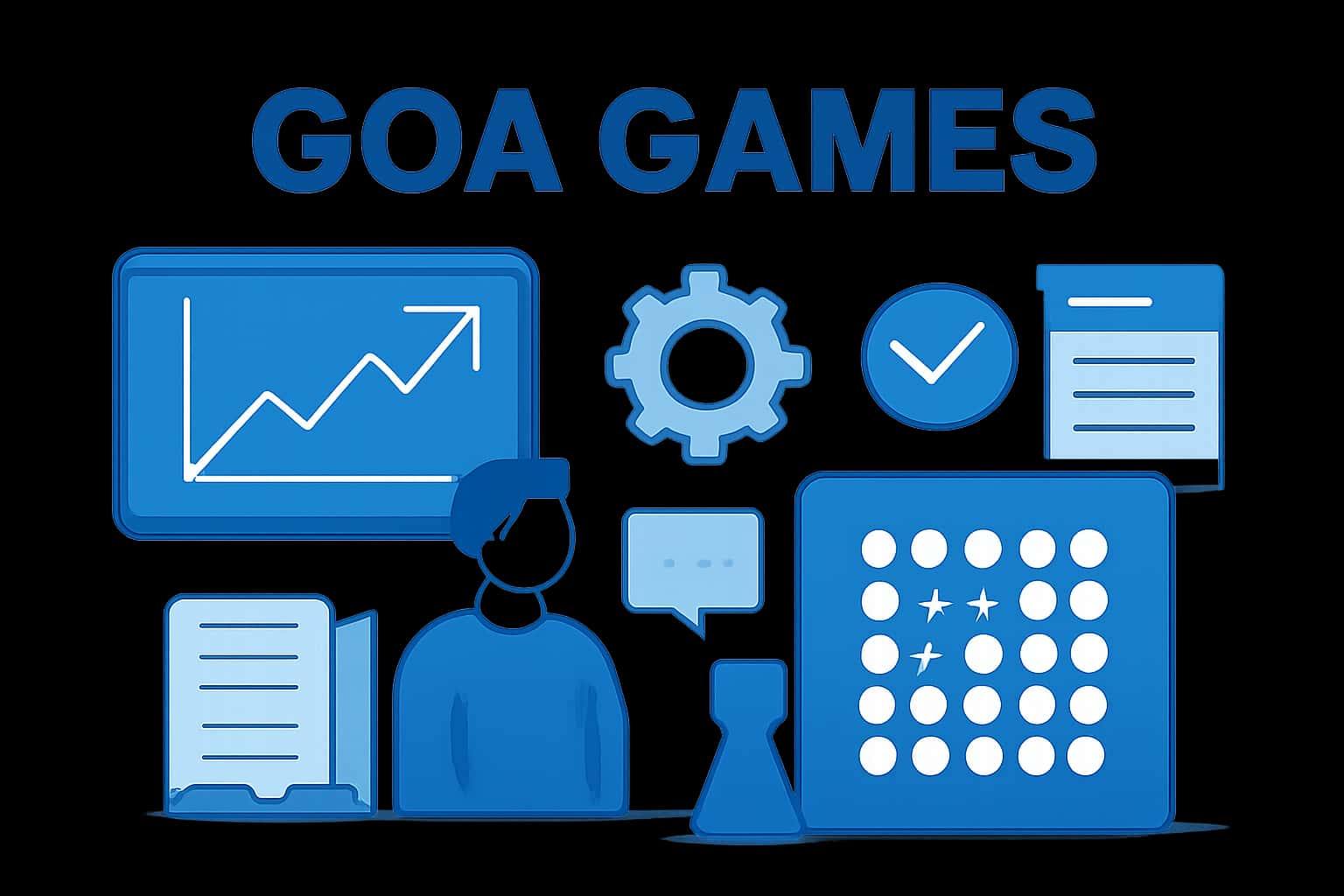A visual representation of the features of Goa Games, showcasing interactive elements.