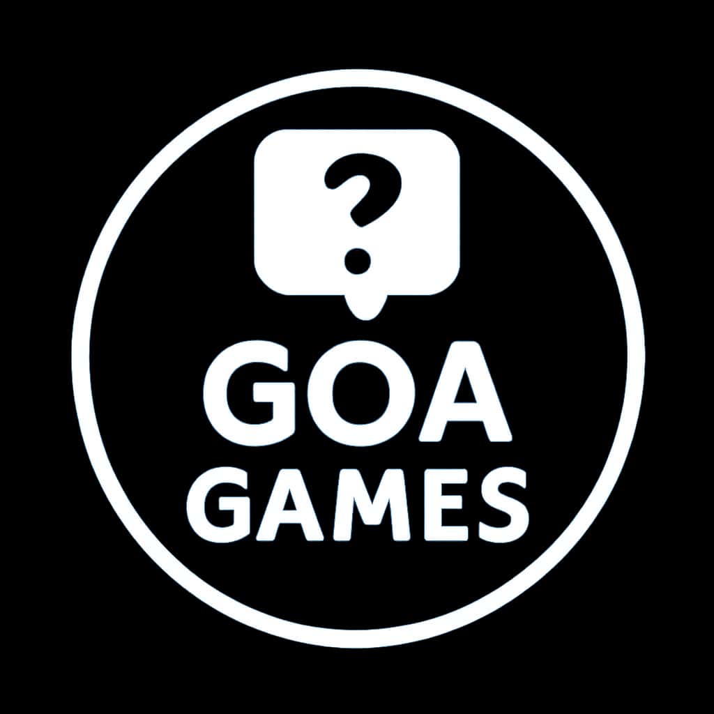 A badge illustrating the core features of Goa Games.